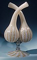 Double Cruet Bottle, Blown glass filigree, British, possibly