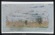 Meadow Weeds, Arthur B. Davies (American, Utica, New York 1862–1928 Florence), Pastel on blue wove paper, American