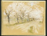Spring Landscape, Robert Frederick Blum (American, Cincinnati, Ohio 1857–1903 New York), Pastel on sandpaper, American