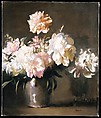 Still Life: Vase of Peonies, Edmund Charles Tarbell  American, Oil on canvas, American