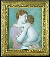 Mother and Child, Mary Cassatt (American, Pittsburgh, Pennsylvania 1844–1926 Le Mesnil-Théribus, Oise), Pastel on wove paper mounted on canvas, American