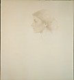 Portrait of a Woman, Thomas Wilmer Dewing (American, 1851–1938), Silverpoint on paper, mounted on pulp board, American