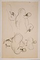 Swans, John Singer Sargent (American, Florence 1856–1925 London), Graphite on off-white wove paper, American