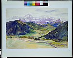 Open Valley, Dolomites, John Singer Sargent (American, Florence 1856–1925 London), Watercolor and gouache on white wove paper, American