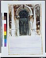 Green Door, Santa Maria della Salute, John Singer Sargent (American, Florence 1856–1925 London), Watercolor, graphite, gouache, and wax crayon on white wove paper, American