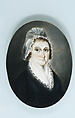 Mrs. Joseph White (Elizabeth Stone), William Verstille  American, Watercolor on ivory, American