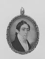 Portrait of a Gentleman, Watercolor on ivory in gilded copper case; hair reserve verso, American