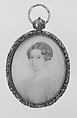 Portrait of a Lady, Watercolor on ivory in gilded copper case, American