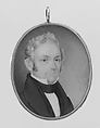 Captain John Lovejoy, Watercolor on ivory in gilded copper case; hair reserve verso, American