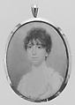 Portrait of a Lady, Watercolor on ivory in gold case, American
