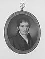Mr. Hagner, Daniel Dickinson  American, Watercolor on ivory in gilded copper locket; hair reserve verso, American