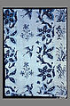 Panel, blue-resist textile, Cotton, painted and block-printed resist, dyed, Indian textile for American market