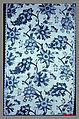 Bed hanging, blue-resist textile, Cotton, painted and block-printed resist, dyed, Indian textile for American market