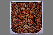 Bed Rug, M. B., Wool embroidered with wool, American