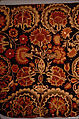Bed Rug, M. B., Wool embroidered with wool, American
