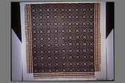 Coverlet, Wheel of Fortune pattern variation, Cotton and wool, woven, American