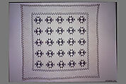 Quilt, Double X pattern, Cotton, American