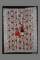 Embroidered coverlet (Colcha), Doña Rosa Solís y Menéndez, Cotton embroidered with silk, Mexican