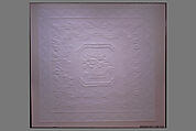 Wholecloth whitework quilt, Cotton, American