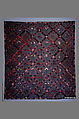 Quilt, Fruit Baskets pattern, Silk and silk velvet, American