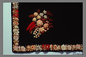 Embroidered Tablecover, Wool, embroidered, American