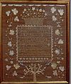 Embroidered Sampler, Priscilla T. Glover (born ca. 1785), Embroidered silk on linen/wool, American