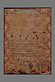 Embroidered Sampler, Lydia H. Richardson (born 1782), Embroidered silk on linen, American