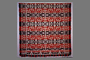 Coverlet, Absalom Klinger, Cotton warp, cotton and wool weft, woven, American