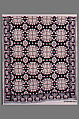 Coverlet, Cotton and wool warp and weft, woven, American