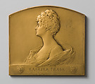 Katrina Trask, Victor David Brenner (American, born Šiauliai, Lithuania (Shavli, Russian Empire) 1871–1924 New York), Bronze, American
