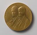 Centenary of the New York Historical Society, Victor David Brenner (American, born Šiauliai, Lithuania (Shavli, Russian Empire) 1871–1924 New York), Bronze and gold leaf, American