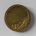 Panama Canal Medal for Two Years Continuous Service on the Canal, Victor David Brenner (American, born Šiauliai, Lithuania (Shavli, Russian Empire) 1871–1924 New York), Bronze and gold leaf, American