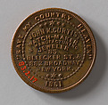 Medal, Probably copper, American