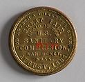 Medal, Gilt brass