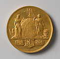New York Chamber of Commerce Medal to Cyrus W. Field for the Laying of the Atlantic Cable, Copper and gold leaf, American
