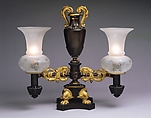 Argand Lamp, Messenger Company, Gilt bronze