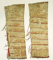 Ensemble, Tanned leather, sinew, and pigment, Innu/Naskapi, Native American