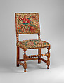 Turkey-work chair, Maple, oak, American
