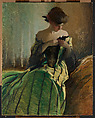 Study in Black and Green, John White Alexander (American, Allegheny, Pennsylvania 1856–1915 New York), Oil on canvas, American