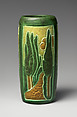 Vase with landscape, Grueby Faience Company (1894–ca. 1911), Earthenware, American