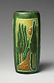 Vase with landscape, Grueby Faience Company (1894–ca. 1911), Earthenware, American