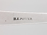 Pierced spoon/sifter, Horace E. Potter (American, 1873–1948), Silver and enamel, American