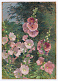 Hollyhocks in the Sunshine, Laura Coombs Hills American, Pastel on paperboard, American