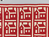 Schoolhouse quilt, Cotton, American