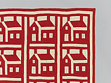 Schoolhouse quilt, Cotton, American