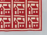 Schoolhouse quilt, Cotton, American
