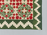 Rose Wreath Quilt, Unknown Artist, American (Baltimore, Maryland), Cotton, silk, wool, American