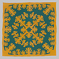 Hawaiian Quilt, Lei Mamo pattern, Artist Unknown  , American (Hawaiian), Cotton, American (Hawaiian)