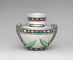 Vase, Tiffany & Co. (1837–present), Silver, silver-gilt, freshwater baroque pearls, amazonite, opals., American