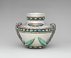 Vase, Tiffany & Co. (1837–present), Silver, silver-gilt, freshwater baroque pearls, amazonite, opals., American